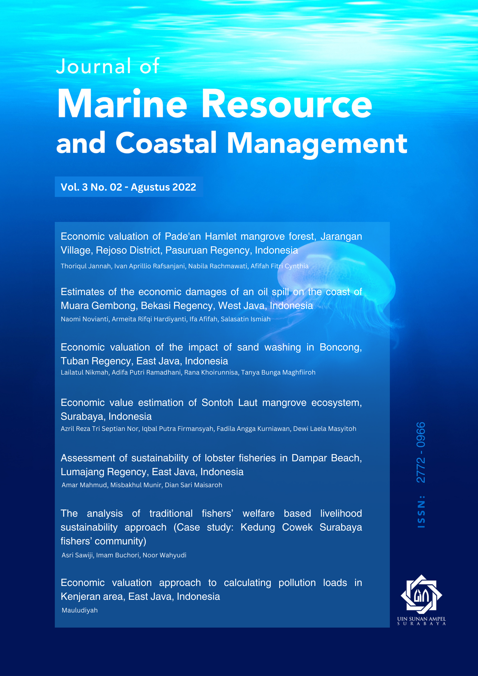 					View Vol. 3 No. 2 (2022): Ocean and Coastal Economies
				