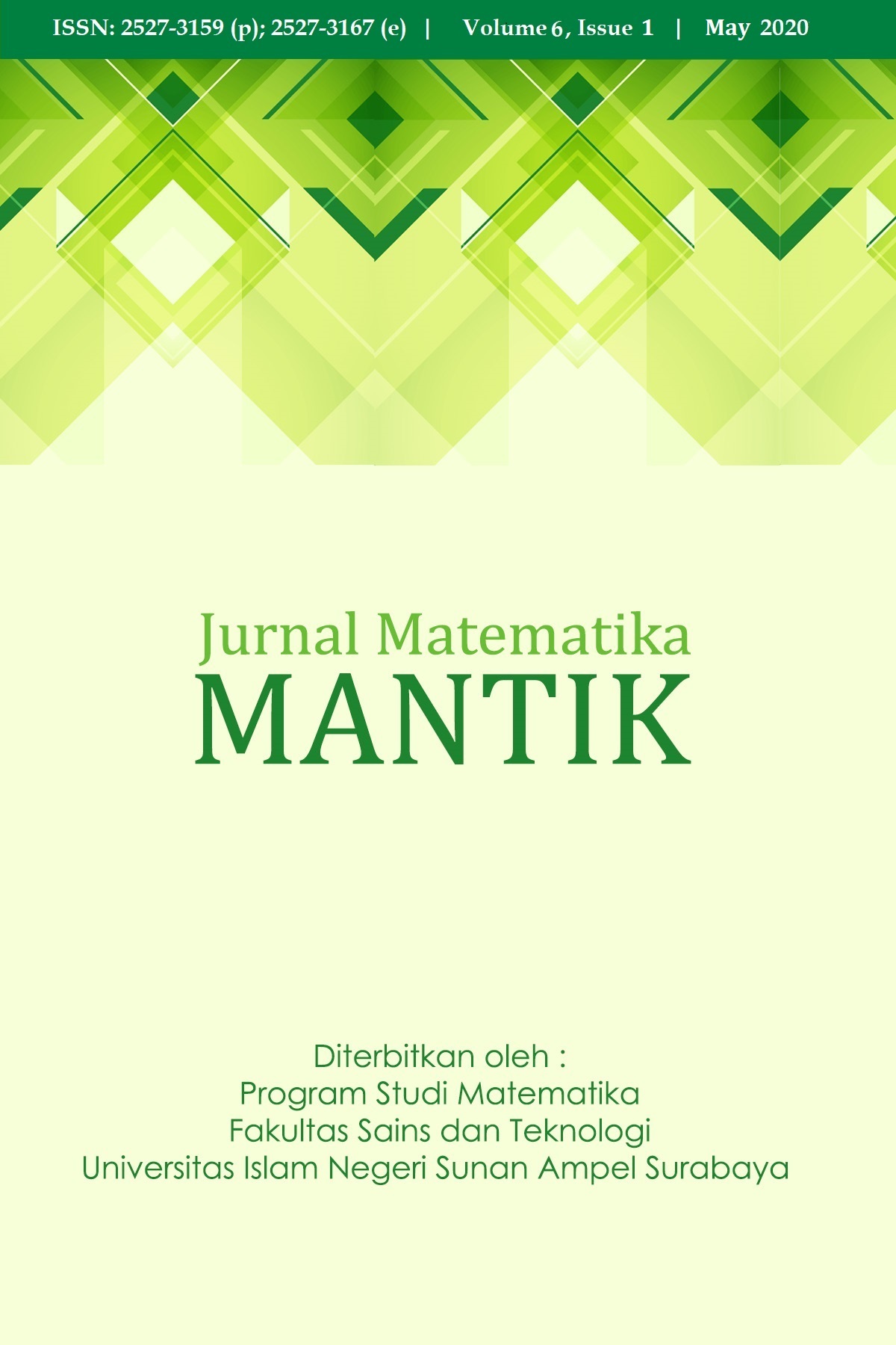 					View Vol. 6 No. 1 (2020): Mathematics and Applied Mathematics
				